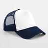 Trucker cap - B640:French Navy, front: 100% cotton / back: 100% nylon, White, One Size
